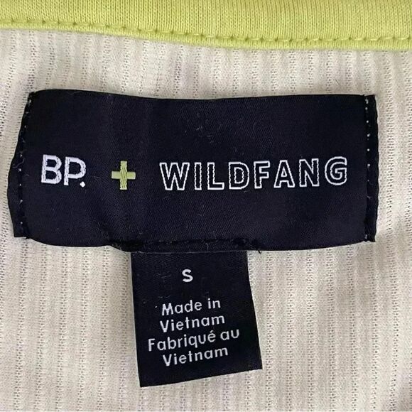 BP Wildfang Green Luminary Quarter Zip Mock Neck Velour Corduroy Pullover S - Picture 10 of 14